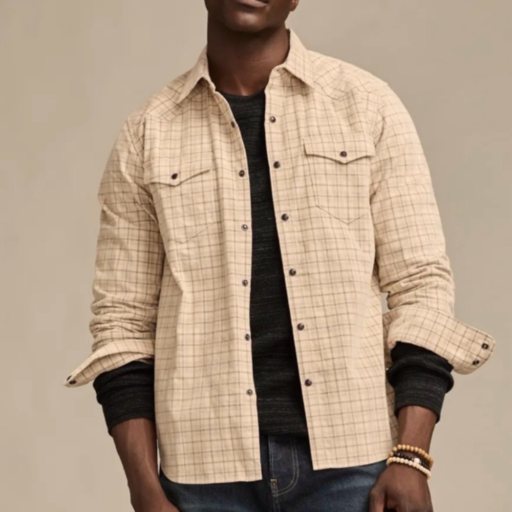 Lucky Brand Corduroy Western Shirt, size XL